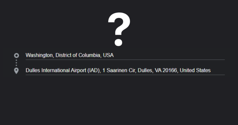 How Far Is Dulles Airport From Washington DC?