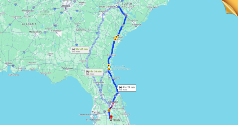 How Far Is South Carolina From Florida By Plane?